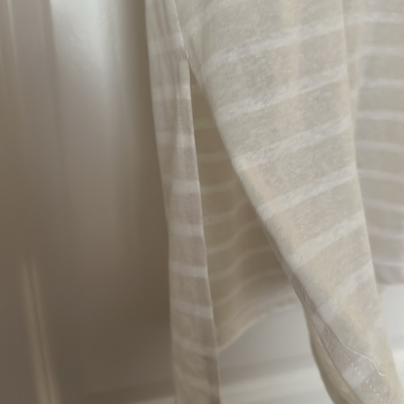 NWT Donna Karan sheer oversized tee. Cream and white stripe - Picture 4 of 7